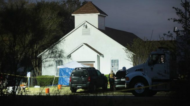 La iglesia baptista de Texas donde un hombre ha asesinado a tiros a 26 personas. Foto: AFP