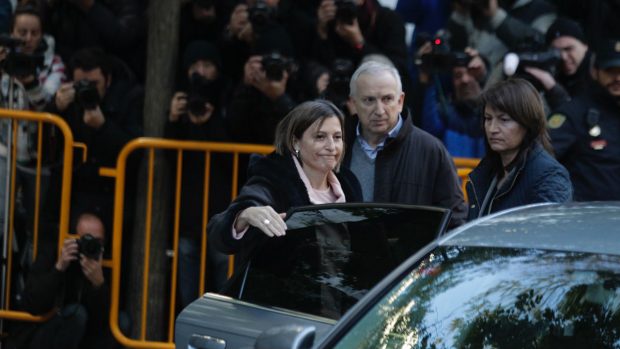La presidenta del Parlament, Carme Forcadell, a su llegada hoy al Tribunal Supremo (Foto: Francisco Toledo)