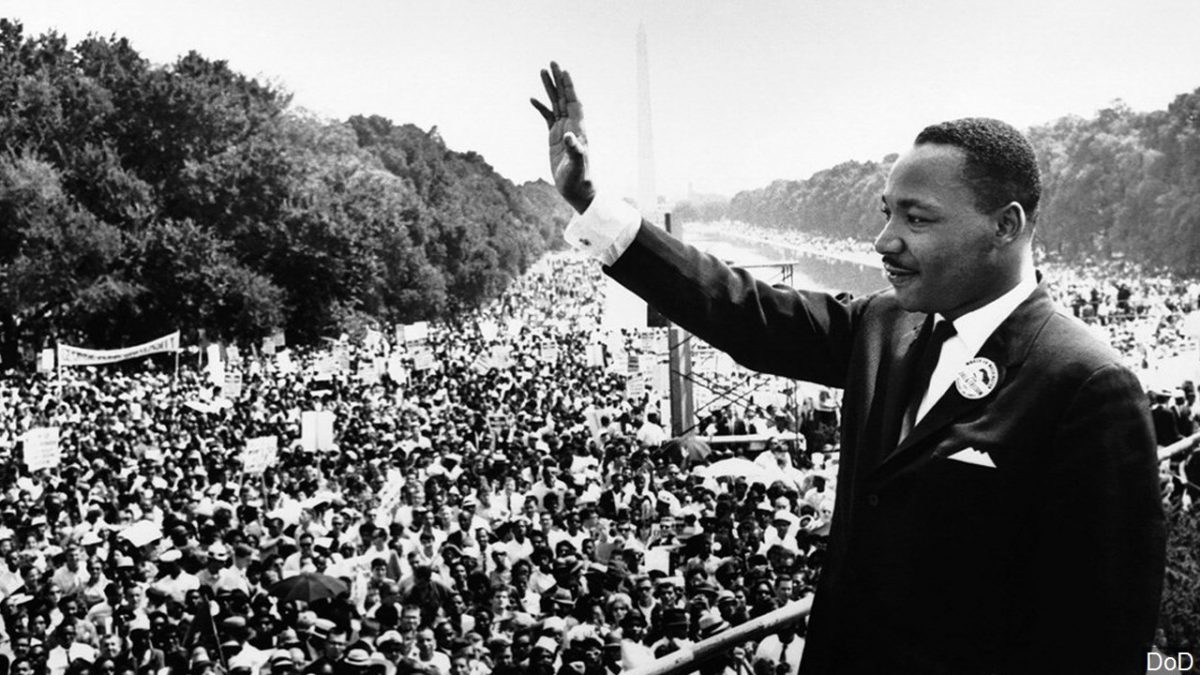 Más de 250.000 personas le acompañaron en la protesta pacifista celebrada en Washington en 1963.