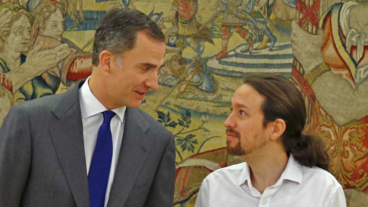Felipe VI y Pablo Iglesias.