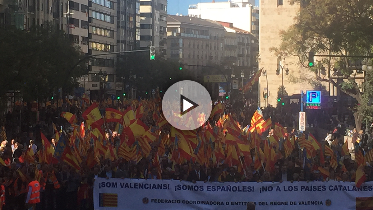 marcha contra el nacionalismo catalanista para decir ‘No als païssos inventats’
