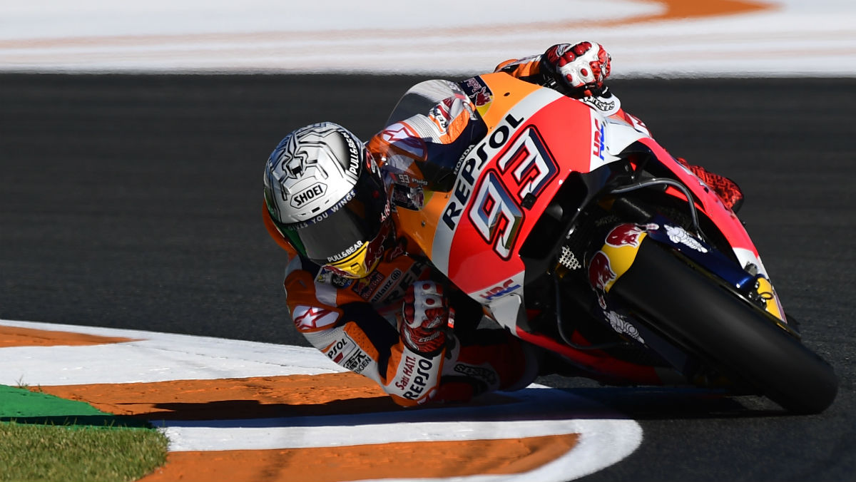 Marc Márquez logró la pole en Valencia. (AFP)