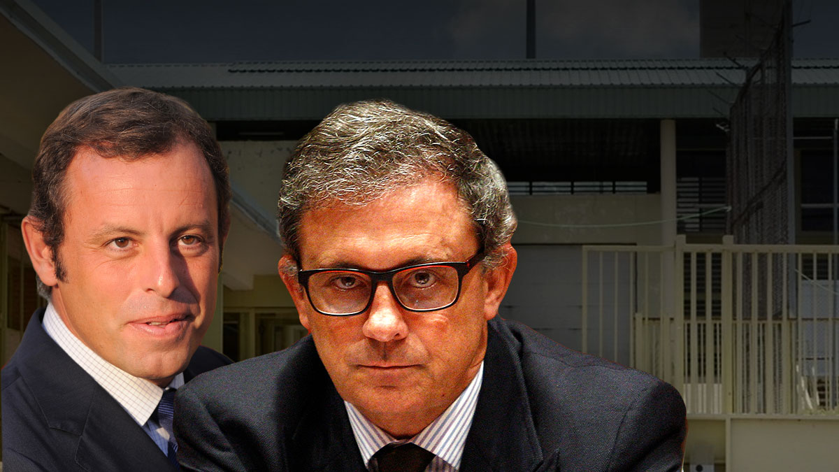 El ex presidente del Barça Sandro Rosell y Jordi Pujol Ferrusola.