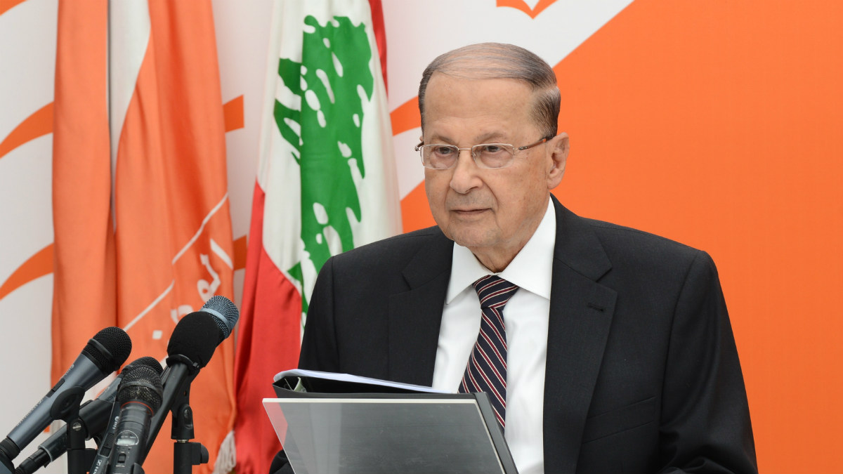 Michel Aoun, presidente del Líbano.