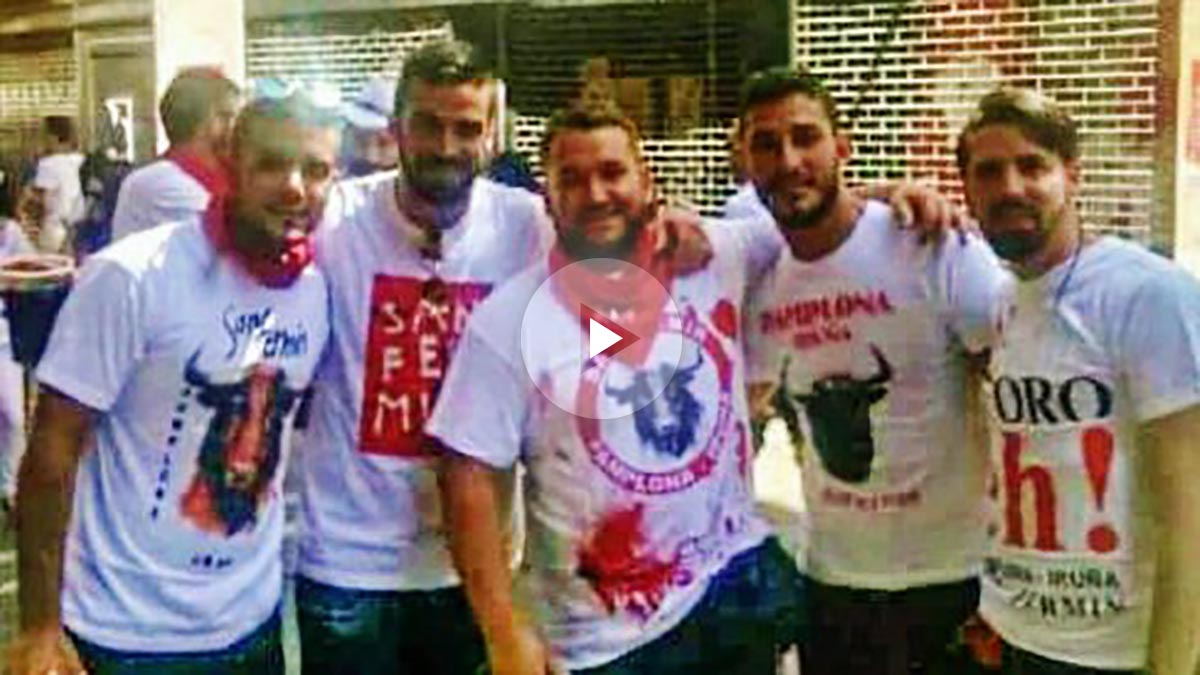 Los cinco amigos de la ‘Manada’ detenidos por la presunta violación durante los Sanfermines.