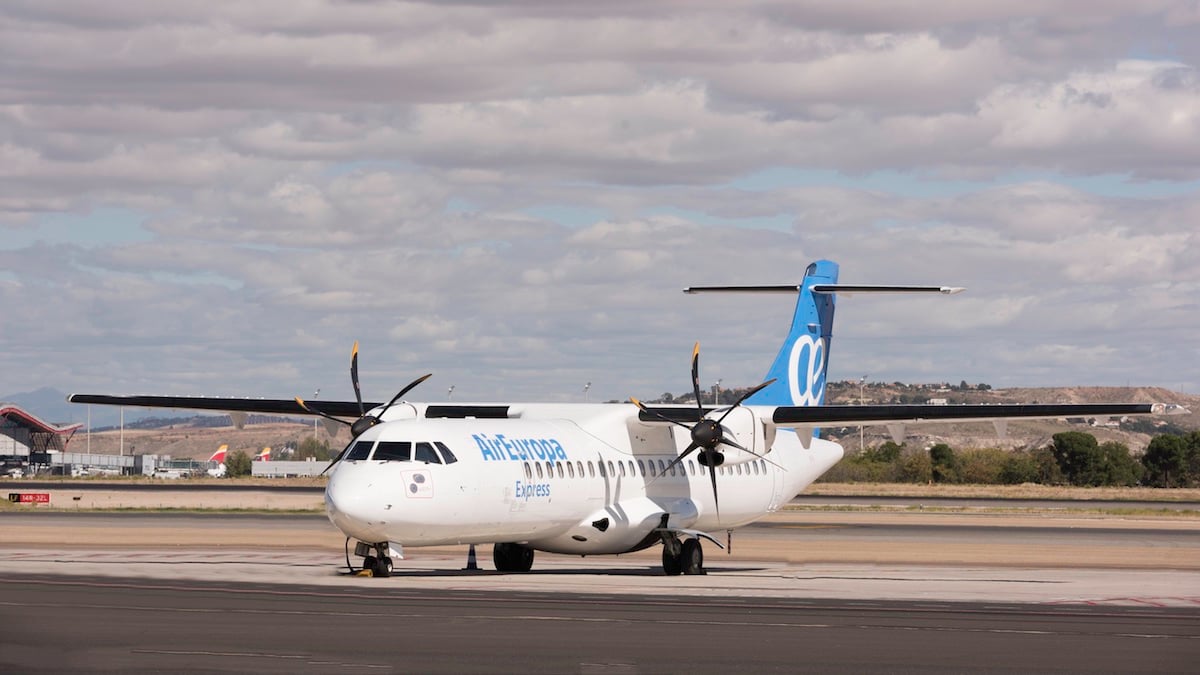 ATR que cubre las rutas interislas de Air Europa Express.