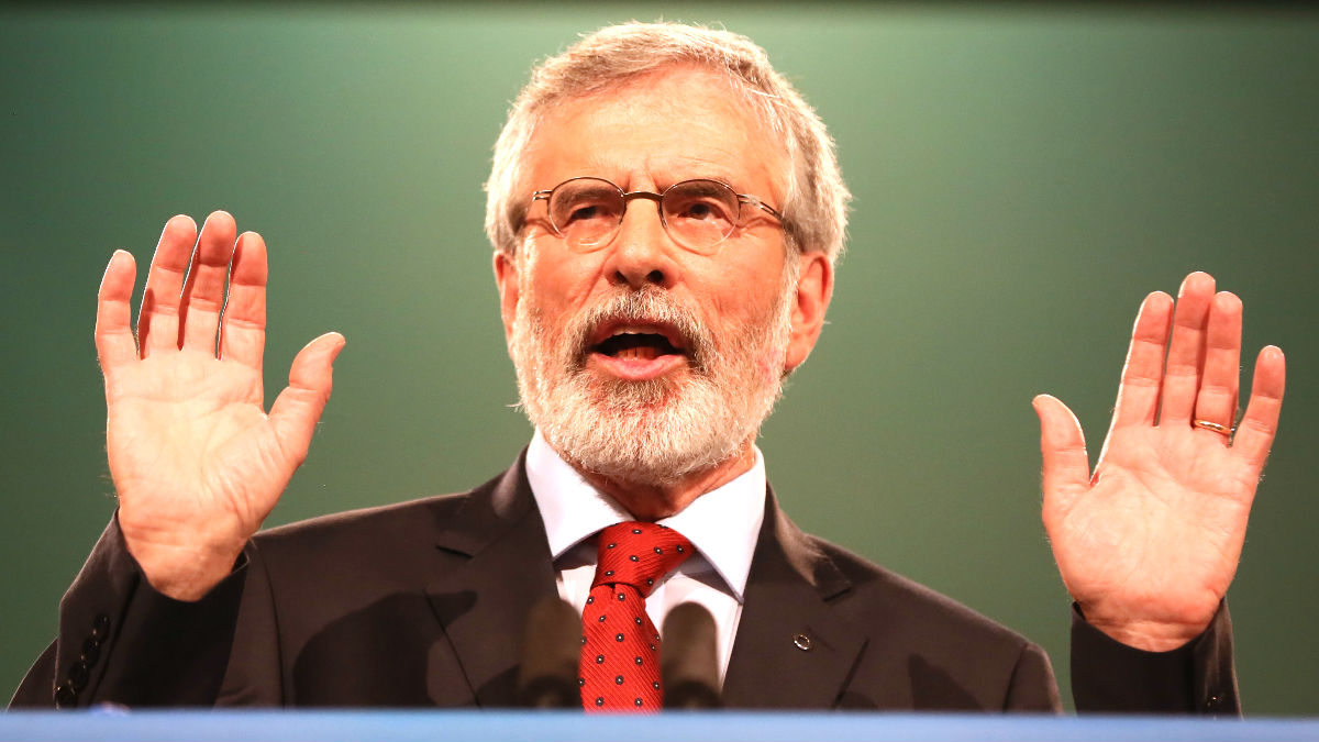 Gerry Adams en una reciente imagen (Foto: AFP).