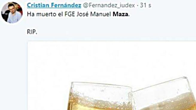 La Fiscalía de Barcelona investiga los ‘tuits’ que celebraron la muerte del fiscal general Maza