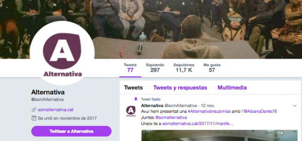 La plataforma de Fachin supera ya en seguidores en Twitter a la coalición podemita forzada por Iglesias
