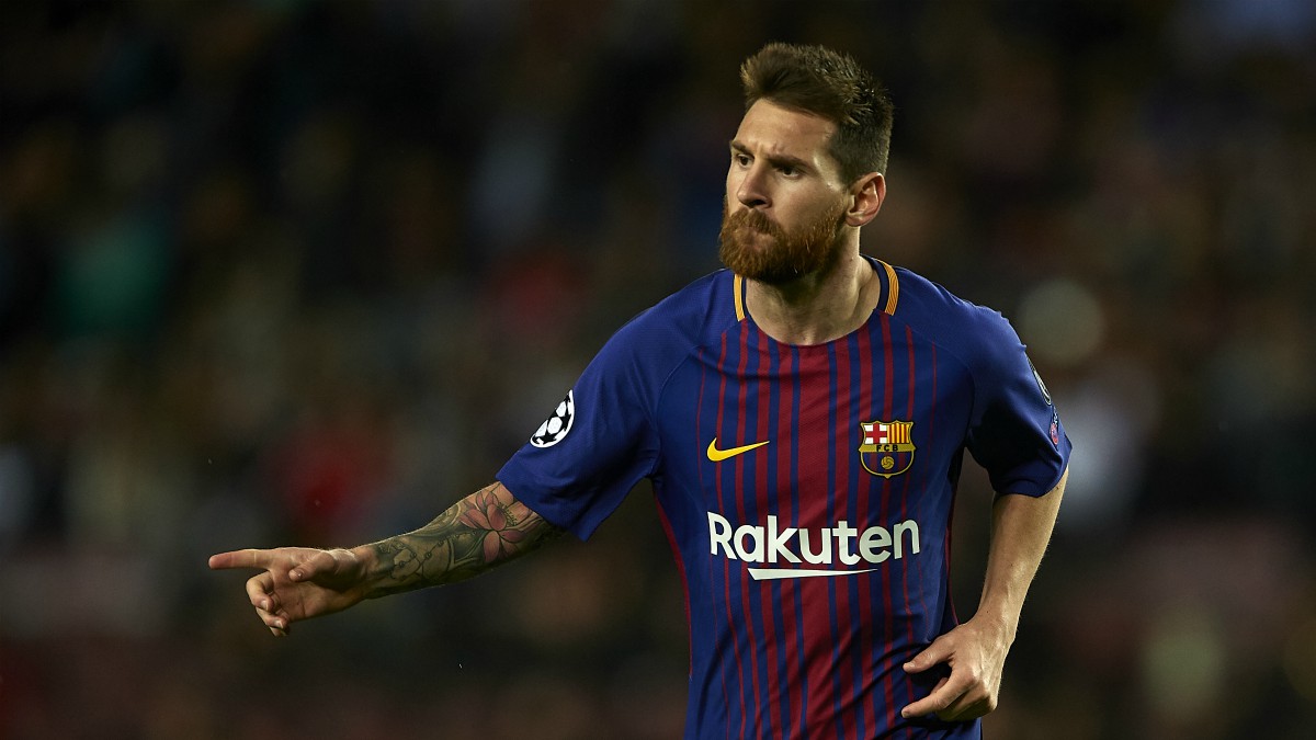 Lionel Messi, en un partido con el Barcelona. (Getty)