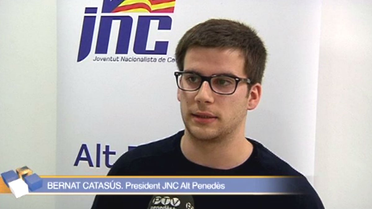 Bernat Catasús, presidente de la Juventud Nacionalista de Cataluña en Alt Penedès (Barcelona)