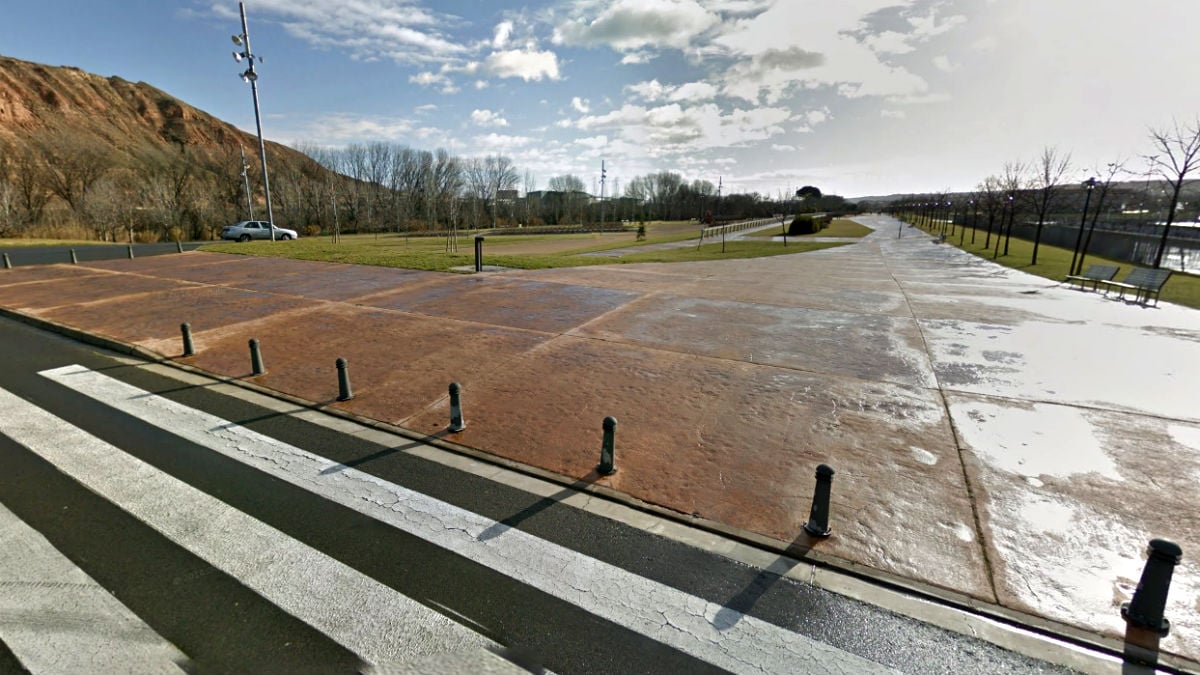 El parque de la Ribera de Logroño, donde se consumó la violación.