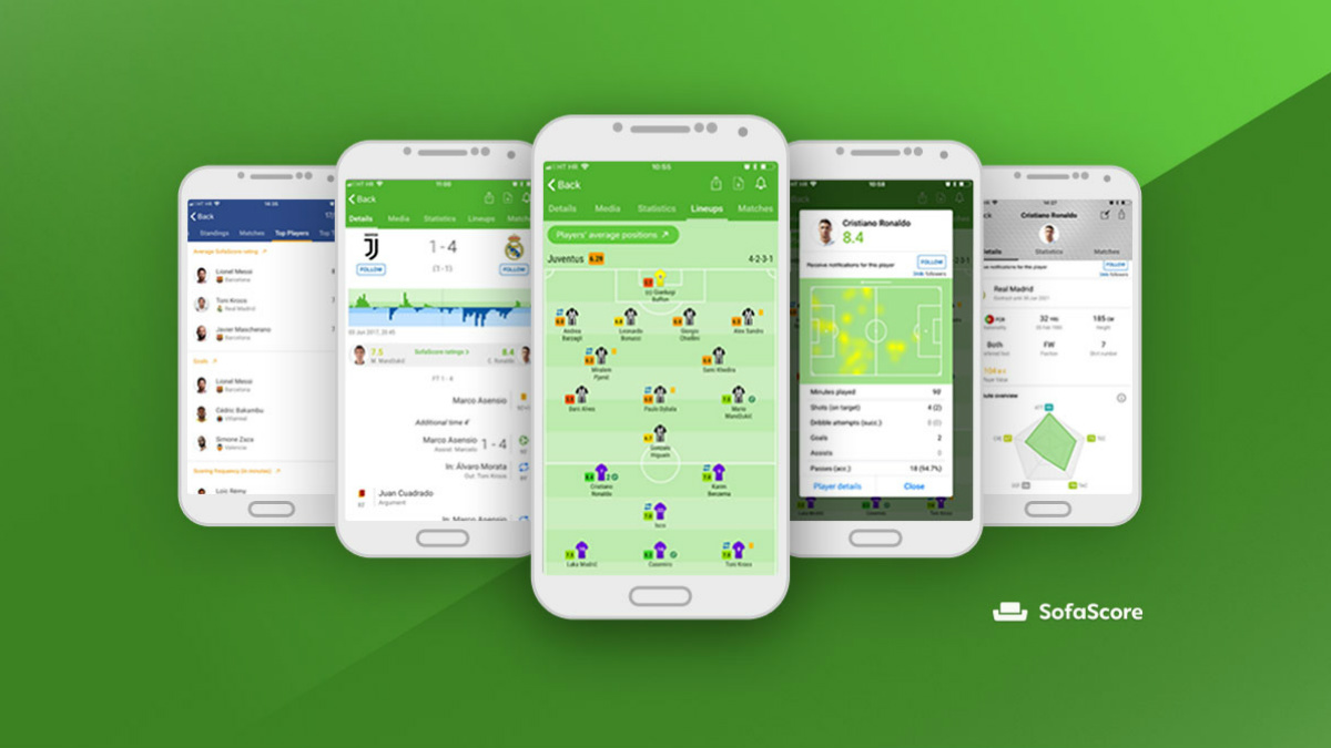 SofaScore, la aplicación de fútbol mejor valorada.