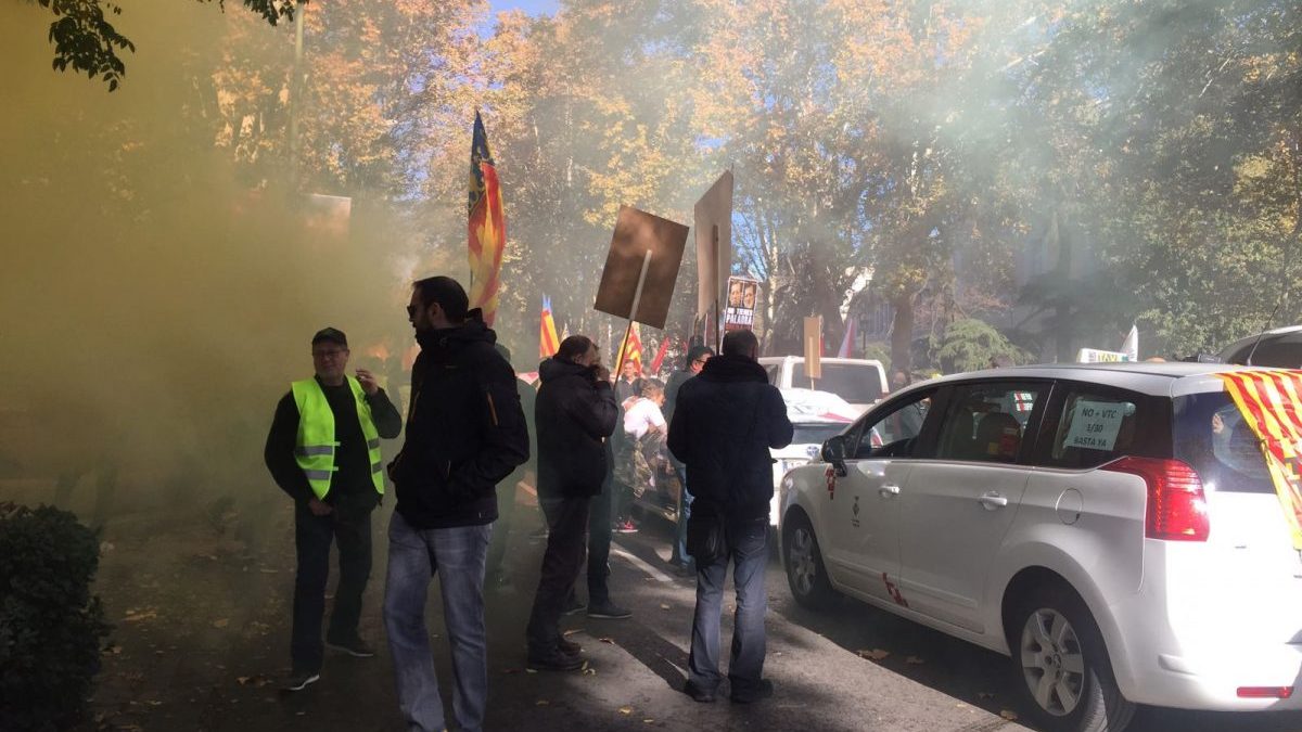 Huelga del taxi en Madrid (Foto. MV)