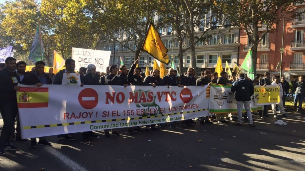 Huelga del taxi en Madrid (Foto. MV)