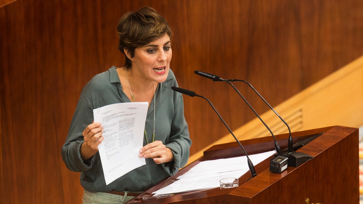 Lorena Ruiz-Huerta en la Asamblea de Madrid. (Foto: TW)