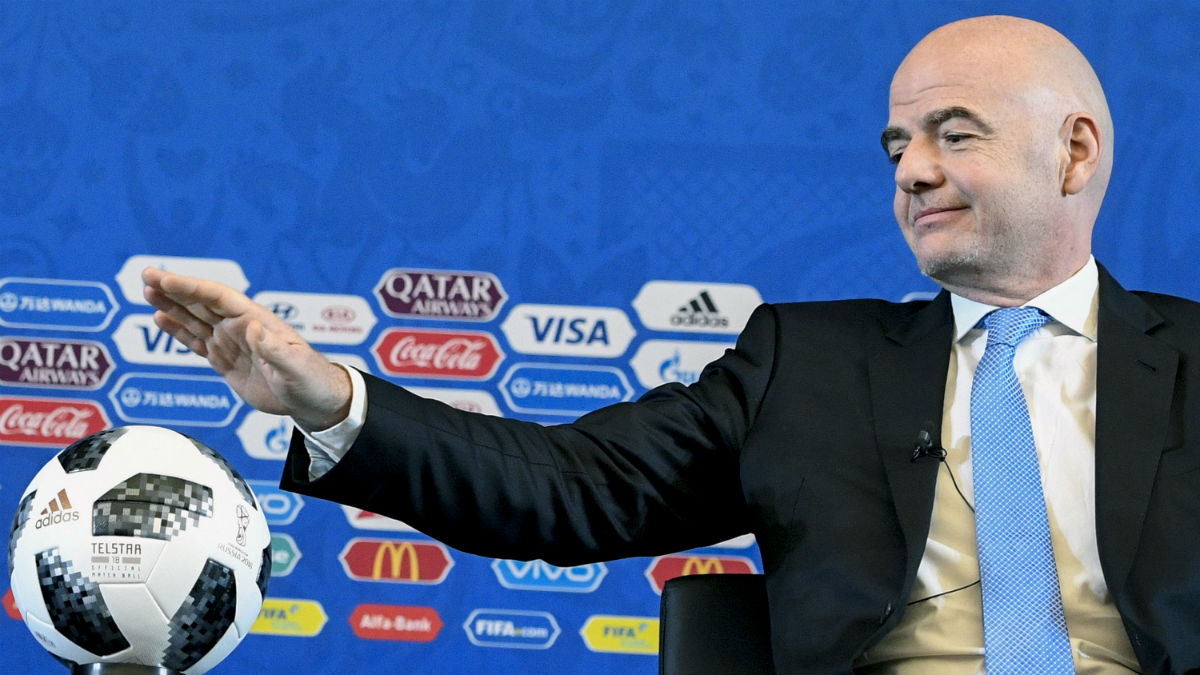 Gianni Infantino durante una rueda de prensa. (AFP)
