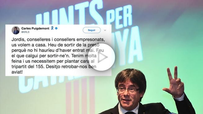 Puigdemont pide a los ex consellers que hagan «lo que haga falta» para salir de la cárcel ?>