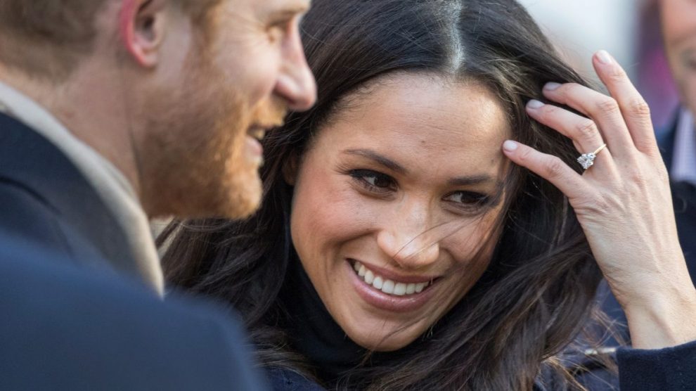 Meghan Markle y el Príncipe Harry en su primer acto como prometidos. (Foto. Getty)
