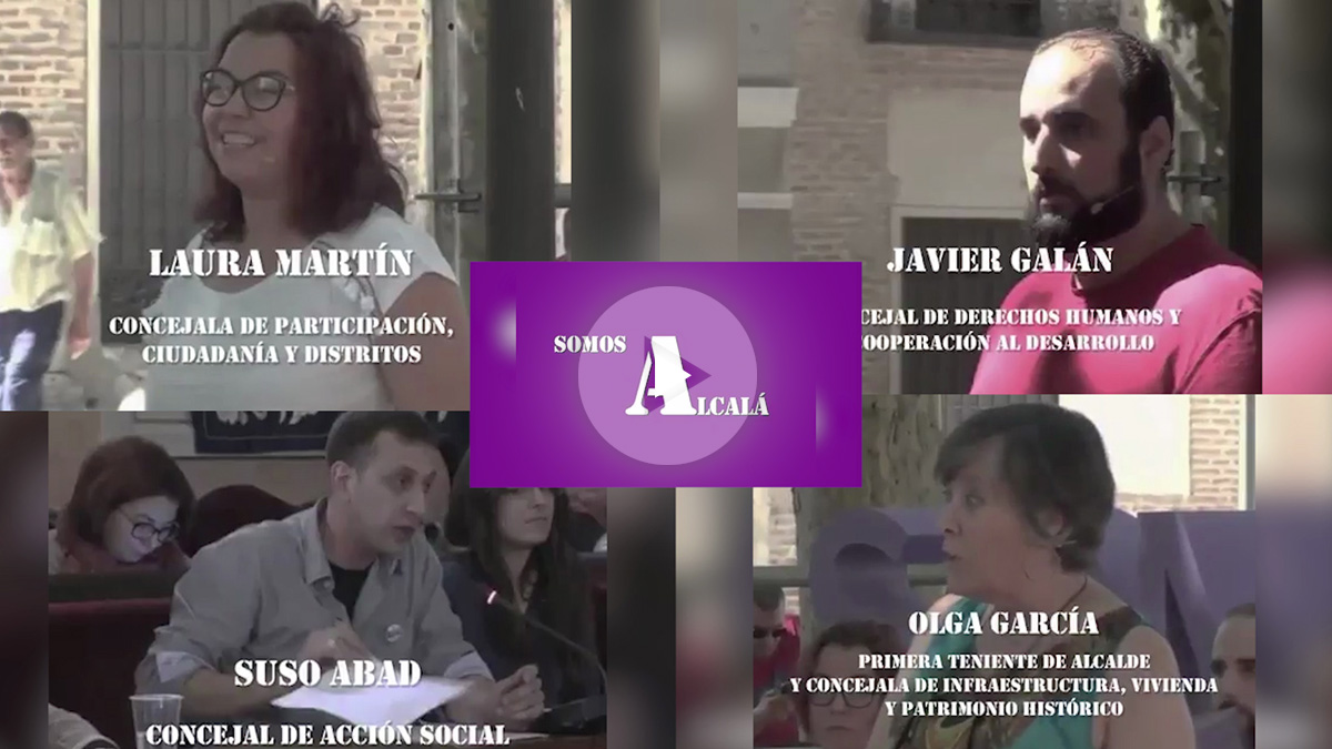 Vídeo de los cuatro concejales de Podemos investigados por corrupción en Alcalá en el que se comparan con el ‘Equipo A’