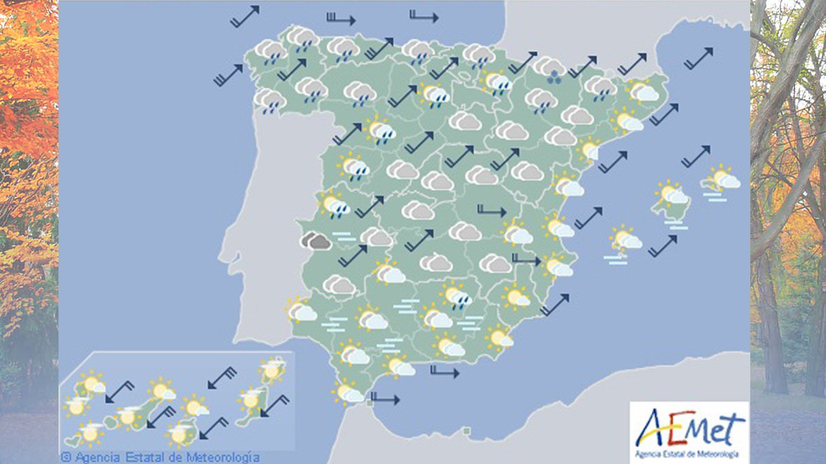 Previsión del tiempo este domingo. (Foto: Aemet)