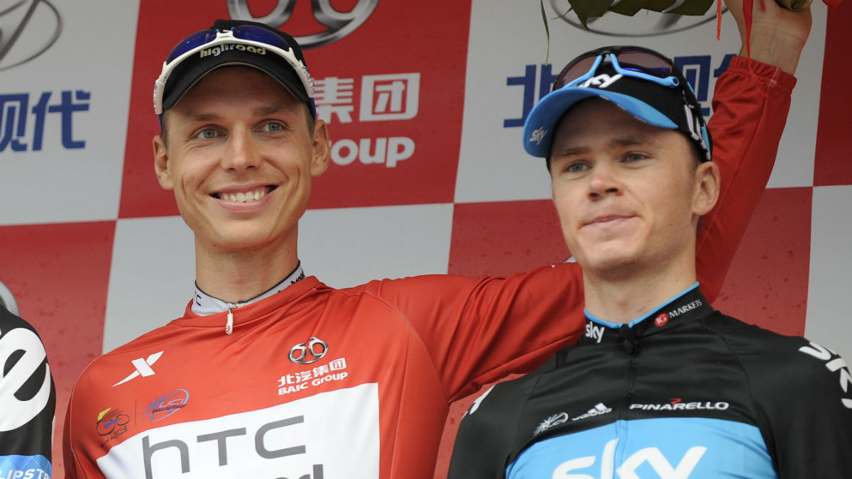 Martin y Froome, en el podio. (AFP)