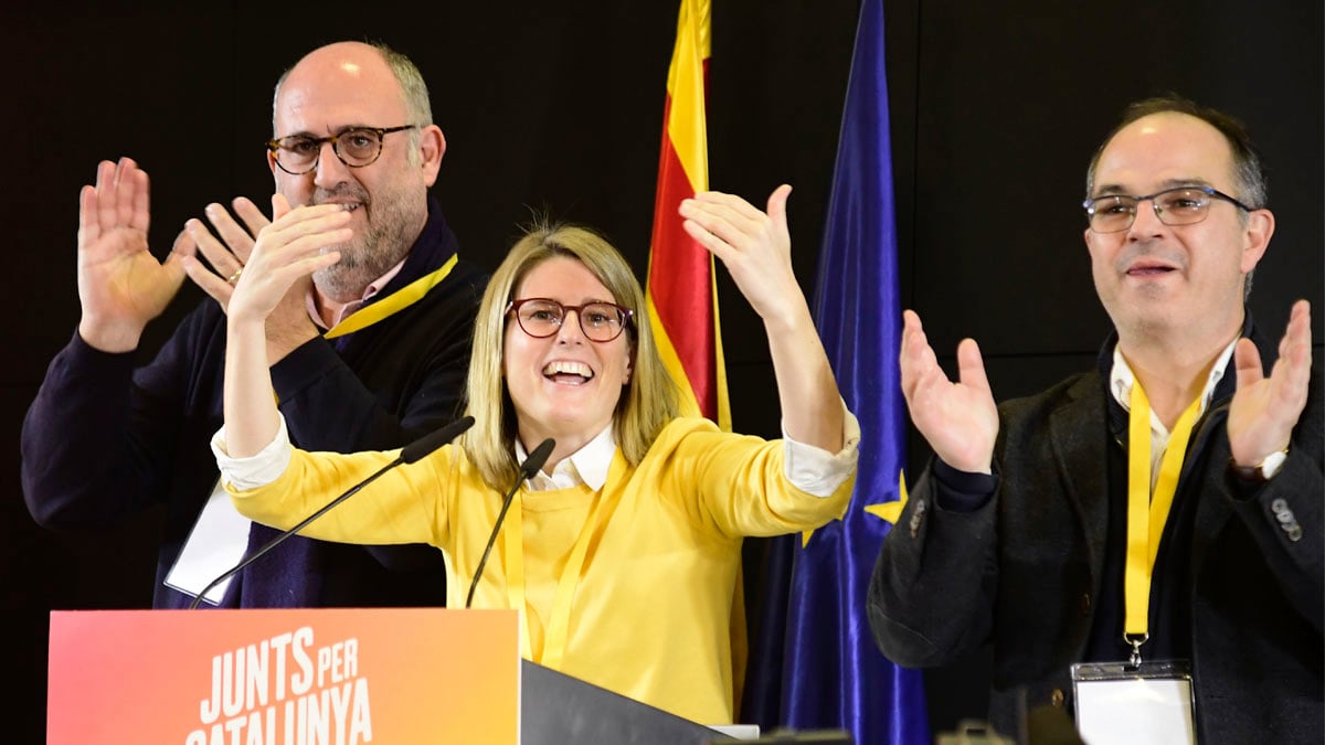 Elsa Artadi, la gran triunfadora de la noche electoral. Foto: AFP