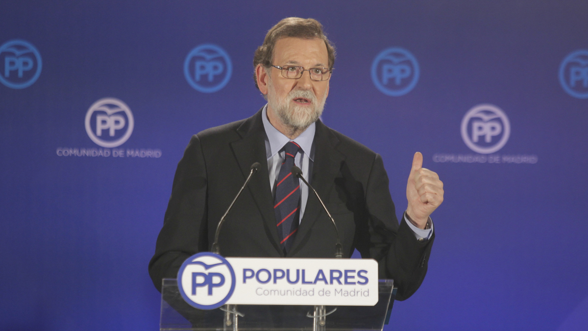 Mariano Rajoy en la cena de Navidad del PP de Madrid. (Foto: Francisco Toledo)