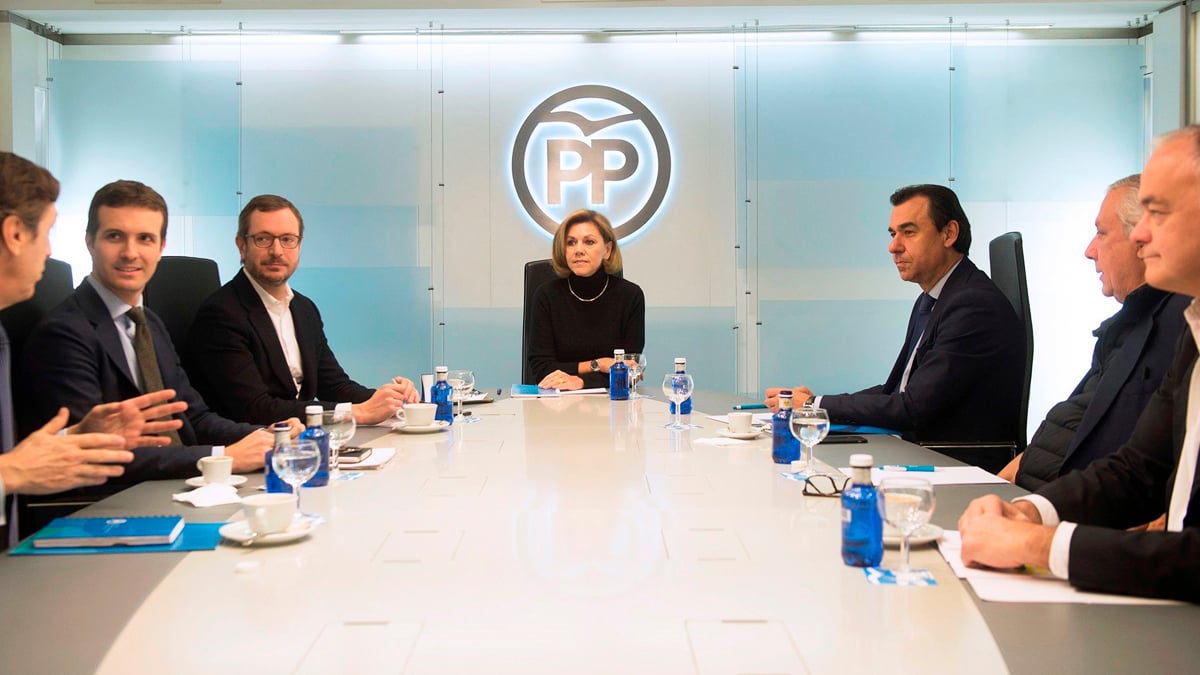 Comité de Dirección del PP, presidido por María Dolores de Cospedal. (Foto: EFE)