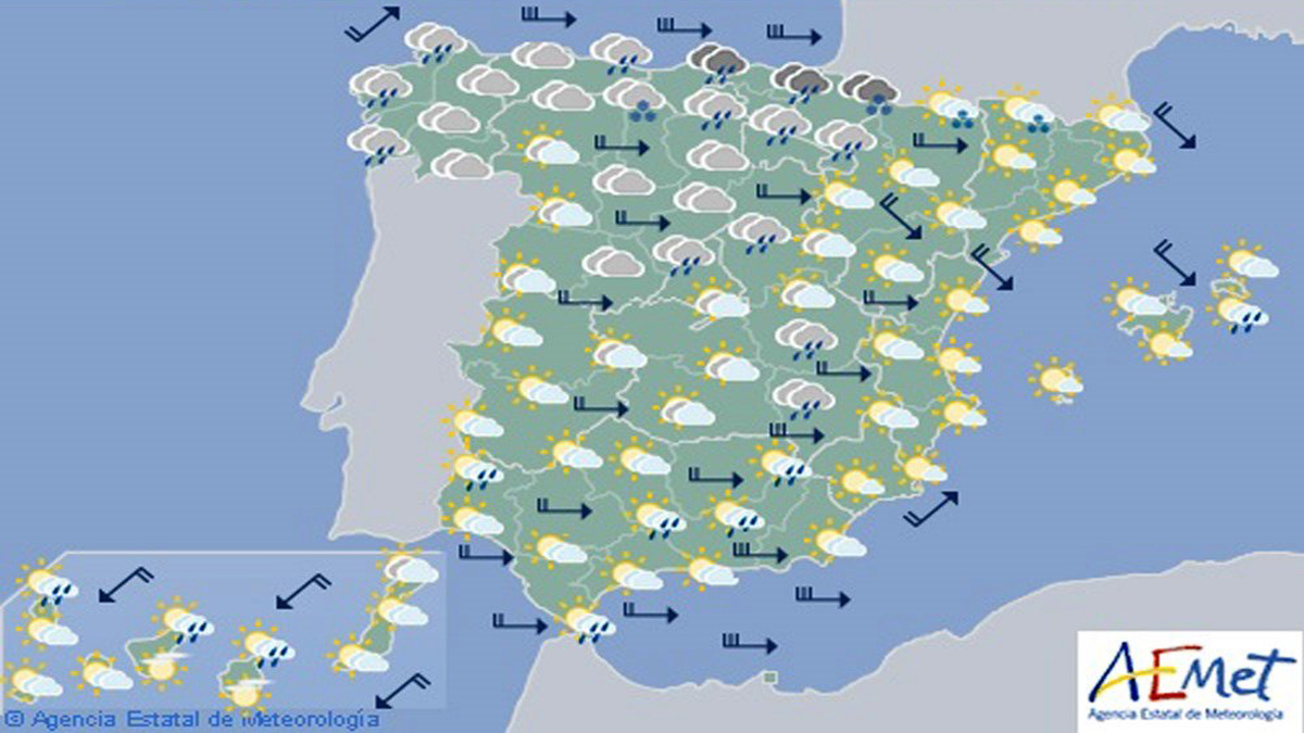 Previsión del tiempo para el jueves 28 de diciembre.