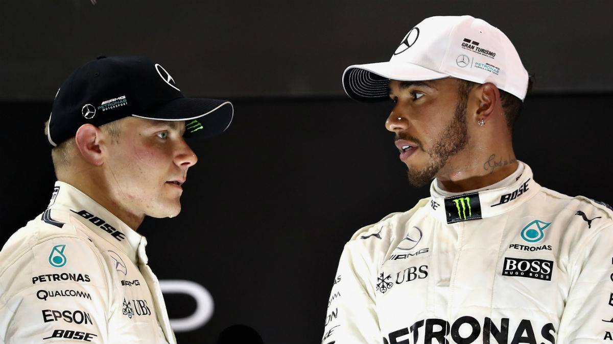 Lewis Hamilton ha asegurado que espera que Mercedes mantenga a Valtteri Bottas en su puesto, ya que le considera el compañero de equipo ideal por el respeto que existe entre ambos. (Getty)