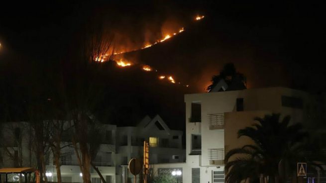 Incendio de Puerto Pollença. Foto: EFE