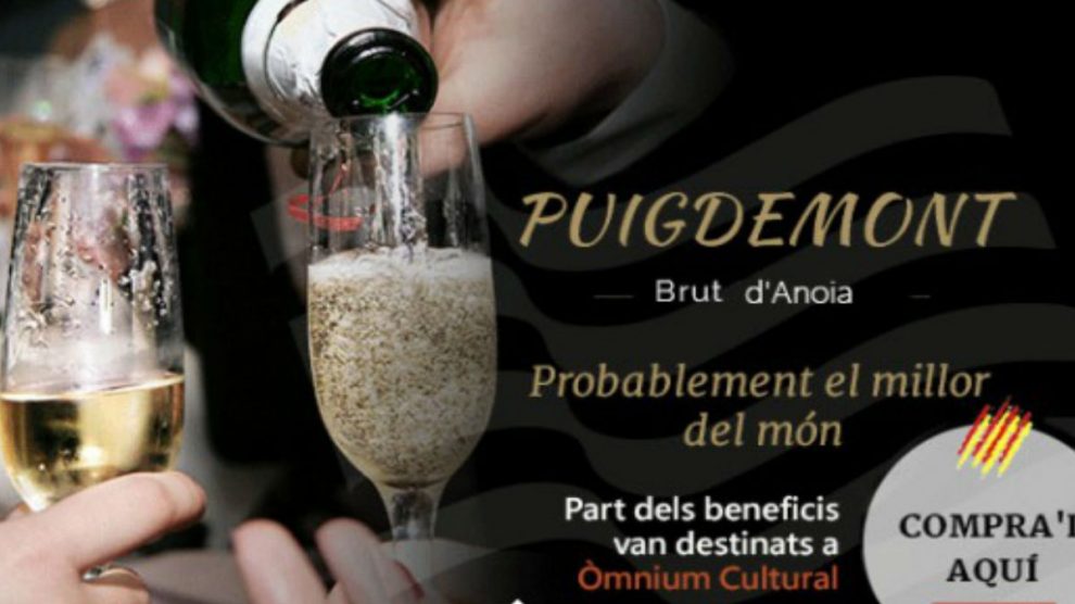 Cartel publicitario del cava Puigdemont