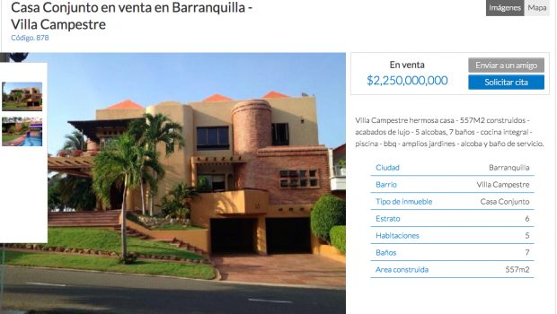 Vivienda de lujo a la venta en Villa Campestre en Barranquilla (Colombia).