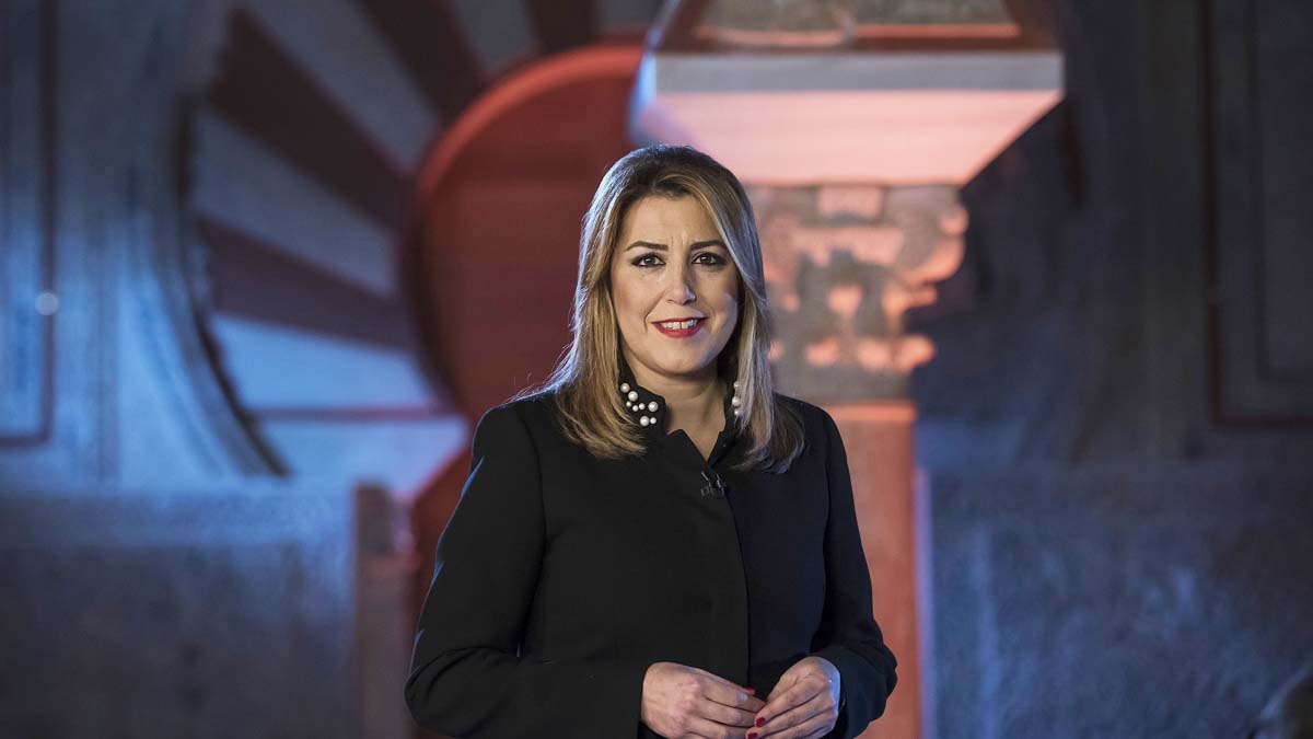 Susana Díaz durante su discurso de fin de año.