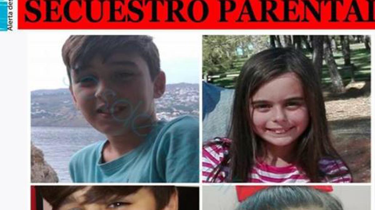 Imagen de los menores presuntamente secuestrados por su padre (Foto: Sosdesaparecidos.es)