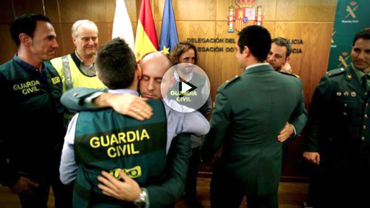 El responsable de la UCO y el jefe de Comandancia de la Guardia Civil en Galicia comparecieron hoy en rueda de prensa acompañados por el delegado del Gobierno en Galicia, para dar cuenta de los pormenores de la detención del asesino confeso de Diana Quer. Foto: EFE