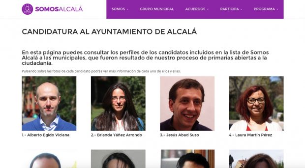 Podemos Alcalá borra de su web su lista electoral tras las imputaciones por dar subvenciones a amigos