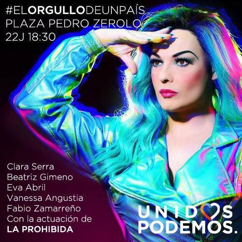 La ‘drag queen’ de la Cabalgata vallecana de Carmena apoyó a Podemos en campaña electoral