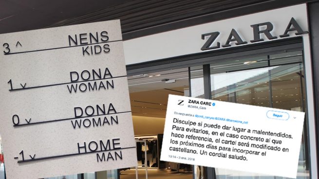 Zara rectifica y rotulará también en español sus tiendas de Barcelona tras la denuncia de OKDIARIO