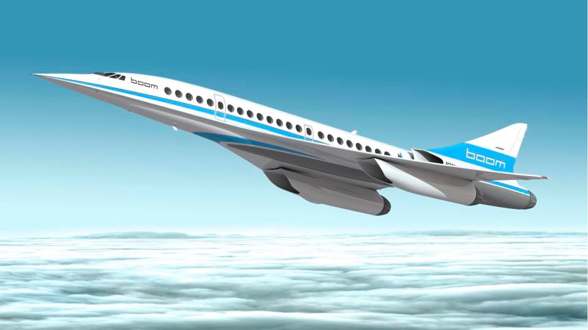 Boom Supersonic trabaja en aviones supersónicos capaces de recorrer distancias en la mitad del tiempo que los aviones comerciales actuales.