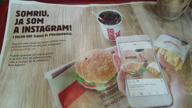 Cartelería Burger King de Barcelona sólo en catalán