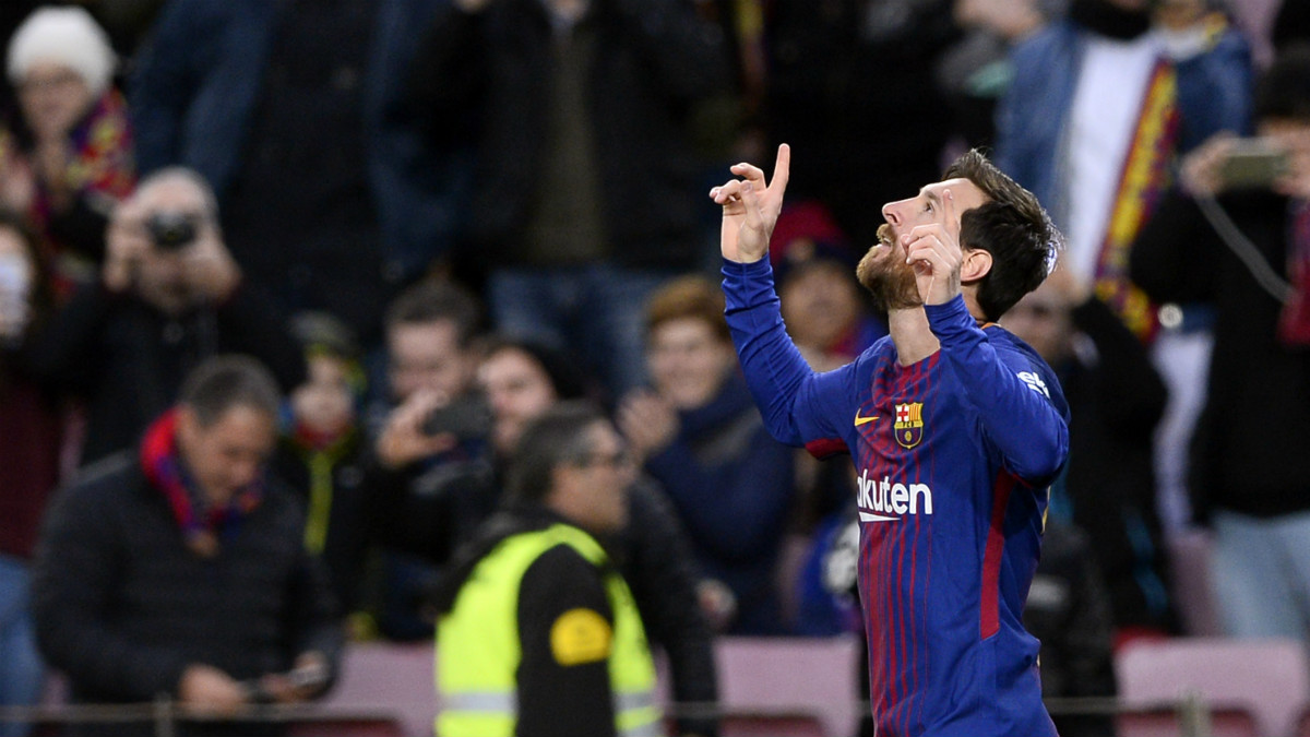 Messi abrió el camino a la victoria del Barcelona. (AFP)