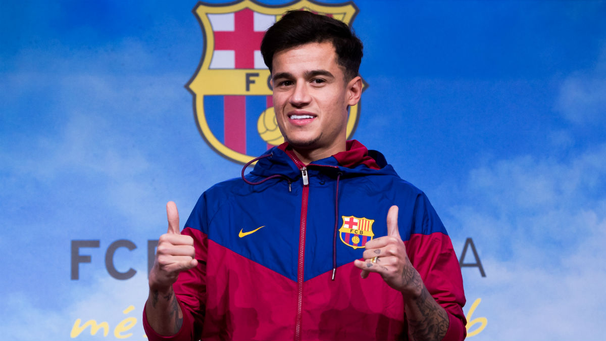 Philippe Coutinho en el Camp Nou. (Getty)