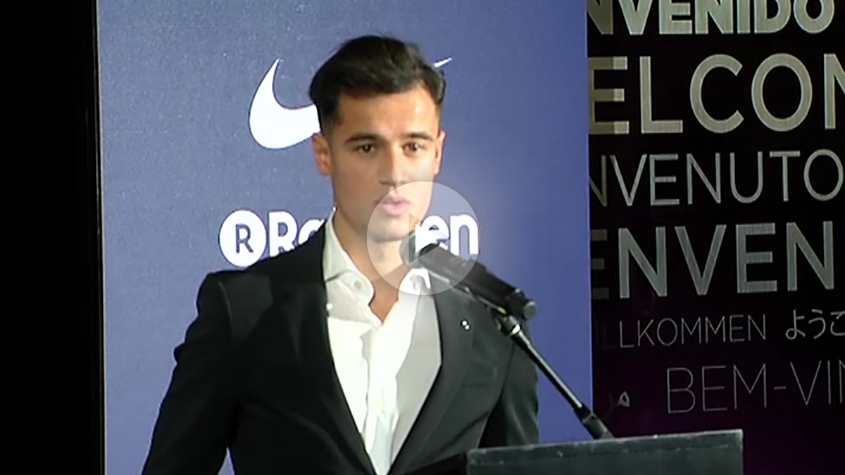 Philippe Coutinho en el Camp Nou.