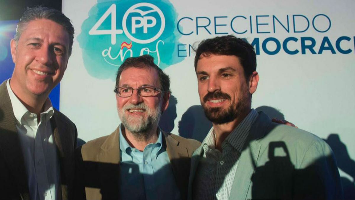 El alcalde de Gimenells con Rajoy y García Albiol en Cataluña