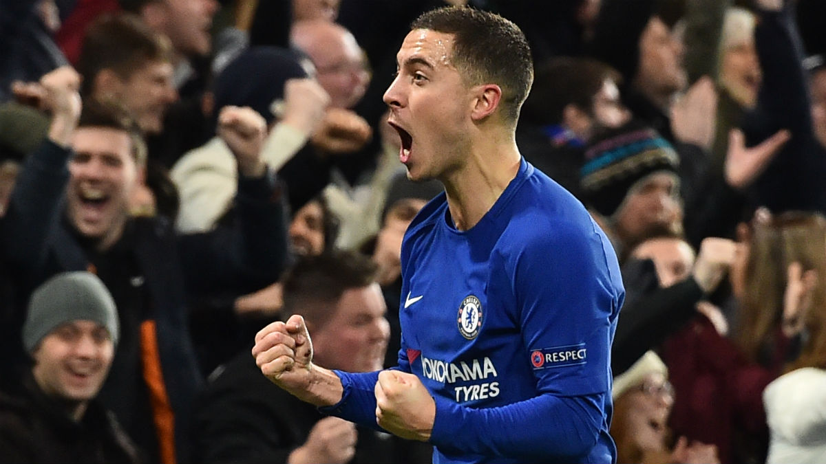 Hazard celebra un gol con el Chelsea. (AFP)