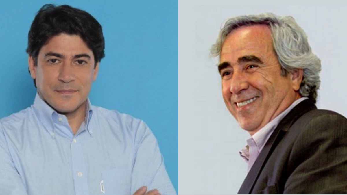 El alcalde actual David Pérez (PP) y el anterior, el actual Enrique Cascallana (PSOE). (Fotos: TW)