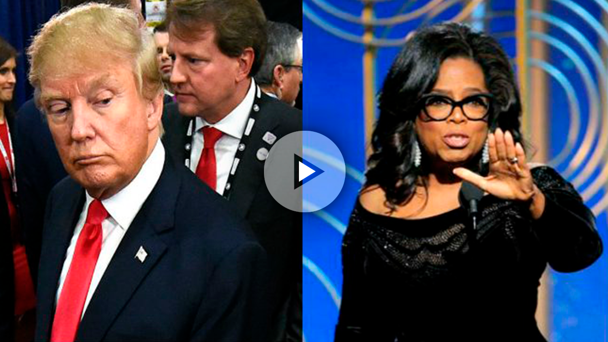 El presidente de EEUU, Donald Trump, y la estrella de la TV Oprah Winfrey.