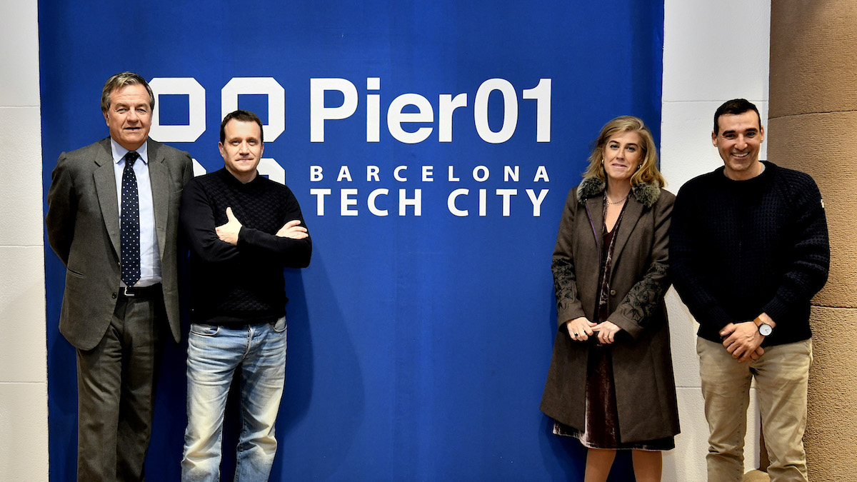 Miguel Vicente, presidente de Barcelona Tech City; Jorge Villavecchia, director general de Damm; María Carceller, Consejera de Damm; y Miquel Martí, CEO de Barcelona Tech City.